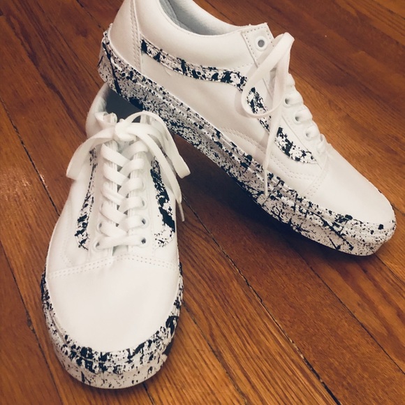 Hand painted custom vans size 8 splatter - Picture 4 of 7